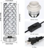Crystal Bedside Table Lamp Decorative Nightstand Desk Lamp Modern Accent Round N... - Image 4