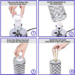 Crystal Bedside Table Lamp Decorative Nightstand Desk Lamp Modern Accent Round N... - Image 8