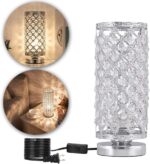 Crystal Bedside Table Lamp Decorative Nightstand Desk Lamp Modern Accent Round N... - Image 9