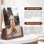 4x6 Picture Frame - 2 Pack, Rustic Wooden Photo Frame with Walnut Wood Base and ... - Image 3