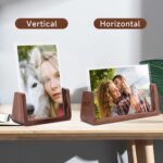 4x6 Picture Frame - 2 Pack, Rustic Wooden Photo Frame with Walnut Wood Base and ... - Image 5