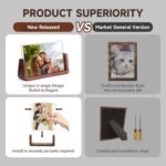 4x6 Picture Frame - 2 Pack, Rustic Wooden Photo Frame with Walnut Wood Base and ... - Image 6