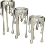 CosmoLiving by Cosmopolitan Aluminum Metal Abstract Decorative Candle Holder Mel... - Image 3