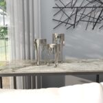 CosmoLiving by Cosmopolitan Aluminum Metal Abstract Decorative Candle Holder Mel... - Image 6
