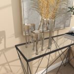 CosmoLiving by Cosmopolitan Aluminum Metal Abstract Decorative Candle Holder Mel... - Image 7