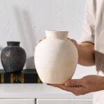 SIDUCAL Ceramic Decorative Flower Vase | 6 Inch Pottery Rustic Farmhouse Boho Va... - Image 3