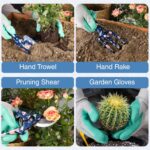 WORKPRO Aluminum Garden Tool Set, 4PCS Heavy Duty Hand Garden Tools with Box Inc... - Image 4