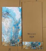 weiyiart Blue Abstract Canvas Wall Art for Living Room, Navy and Gold Fluid Marb... - Image 10