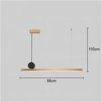 Modern Luxury Restaurant Long Strip Hanging Lamp Nordic Led Dinning Room Pendant... - Image 3