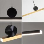 Modern Luxury Restaurant Long Strip Hanging Lamp Nordic Led Dinning Room Pendant... - Image 5