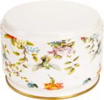 Elsjoy 81 oz (2.4 L) Vintage Enamel Canister with Lid, Large Floral Storage Cont... - Image 4