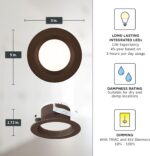 Designers Fountain LED Recessed Ceiling Light, 4 Inch Metal Lighting Fixture, Di... - Image 5