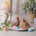 Blulu 2 Pcs Bird Figurines Home Decor Resin Bird Statue Vintage Farmhouse Decora... - Image 3