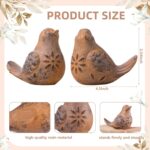 Blulu 2 Pcs Bird Figurines Home Decor Resin Bird Statue Vintage Farmhouse Decora... - Image 4