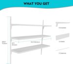 8" Deep ×32″ Long Adjustable Deep Floating Shelves for Wall 3‑Tier, Wall Mount M... - Image 4