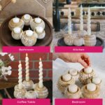 Kate Aspen 2-in-1 Gold Candle Holder Centerpiece for 6 Candles – Tealight & Tape... - Image 6