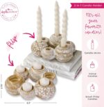 Kate Aspen 2-in-1 Gold Candle Holder Centerpiece for 6 Candles – Tealight & Tape... - Image 7