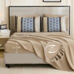 Cottolester Boho Comforter Set Queen Size,Khaki Blue Striped Bed in a Bag,Plaid ... - Image 5