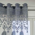 European Grayish Blue Flower Embroidery Sheer Curtains Villa Luxury Finished Gro... - Image 3