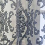 European Grayish Blue Flower Embroidery Sheer Curtains Villa Luxury Finished Gro... - Image 5