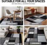Rugshop Contemporary Modern Boxes Design Area Rug for Home Office,Living Room,Be... - Image 4