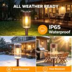 10 Pack Solar Pathway Lights Outdoor, Bright Solar Garden Lights with Metal Desi... - Image 5