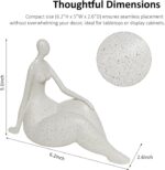 Modern Abstract Resin Lady Figurine - Elegant Home Office Decor Sculpture, White... - Image 3