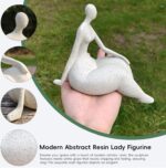 Modern Abstract Resin Lady Figurine - Elegant Home Office Decor Sculpture, White... - Image 5
