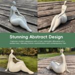 Modern Abstract Resin Lady Figurine - Elegant Home Office Decor Sculpture, White... - Image 6