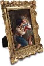 SIMON'S SHOP Vintage Picture Frames 4x6 for Wall and Tabletop, Gold 4x6 Picture ... - Image 4