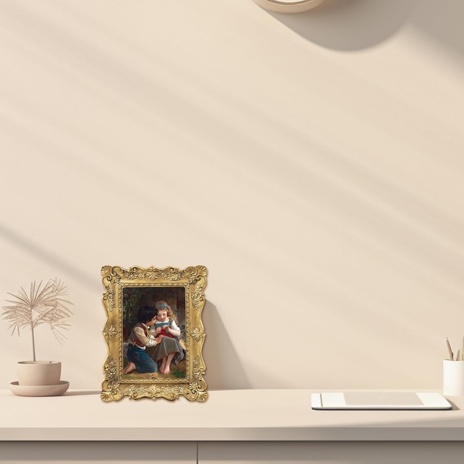 SIMON'S SHOP Vintage Picture Frames 4x6 for Wall and Tabletop, Gold 4x6 Picture ... - Image 5