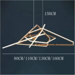 Indoor Home Art Decor Led Pendant Light Nordic Luxury Line Shape Hanging Light L... - Image 3