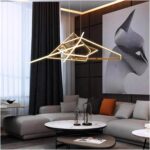 Indoor Home Art Decor Led Pendant Light Nordic Luxury Line Shape Hanging Light L... - Image 5