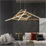 Indoor Home Art Decor Led Pendant Light Nordic Luxury Line Shape Hanging Light L... - Image 6