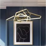 Indoor Home Art Decor Led Pendant Light Nordic Luxury Line Shape Hanging Light L... - Image 8