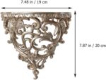 DOITOOL 2Pcs Vintage Wall Shelf Floating Shelves, Gold Wall Hanging Rack Europea... - Image 3