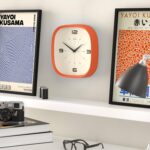 JONES CLOCKS® Pulsar wall Clock | Square Rounded Retro Clock | 10 inch | Orange ... - Image 6