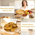 9 Cluster Charcuterie Bowls Gold Decorative Round Serving Bowls Irregular Elegan... - Image 7