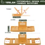 Premium Bathtub Tray Caddy, Expandable Bath Tray, Unique House Warming Gifts, Ne... - Image 3