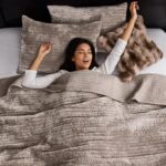 WDCOZY Velvet King Size Quilt Set - Brown Taupe Tan Camel Striped Pick Stitch So... - Image 4