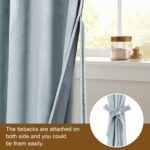 DWCN Velvet Curtains - 96 Inches Long Super Soft Luxury Tieable Window Treatment... - Image 4