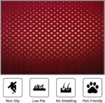 Red Gold Rug 5x6 - Burgundy Gold Rugs for Bedroom Non Slip Low Pile Machine Wash... - Image 6