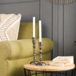 Rely+ Set of 2 Sturdy Metal Candle Stand Candle Holders Decorations Candlestick ... - Image 3