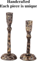 Rely+ Set of 2 Sturdy Metal Candle Stand Candle Holders Decorations Candlestick ... - Image 6