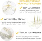 VSV stoage Clear Clothes Hangers 16", 40 Pack Plastic Coat Hanger for Adult Clos... - Image 3