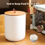 Mowtanco Ceramic Canister Set (30 oz, 48 oz, 82 oz) – White Ceramic Jar Set with... - Image 4