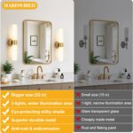 Hardwired Wall Sconces Set of Two, Modern Bathroom Sconces Wall Lighting with Mi... - Image 3