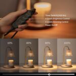 Aisilan Decorative Candle Warmer Lamp for Jar Candles, Hand-Blown Glass Flameles... - Image 4