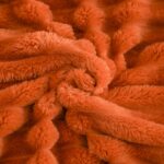 Excervent Solid Striped Flannel Fleece Blanket (40x50 inches, Burnt Orange) Cozy... - Image 6