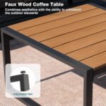 Metal Patio Furniture Set, 6 Pieces Outdoor Sectional Sofa Set with Side Table, ... - Image 6
